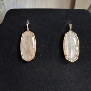 Kendra Scott- Faceted Elle Earrings, Rose Dusted Glass/Gold